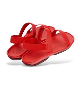Camper Leather Sandals Right Isla red