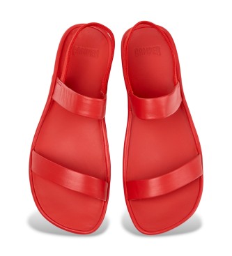 Camper Leather Sandals Right Isla red