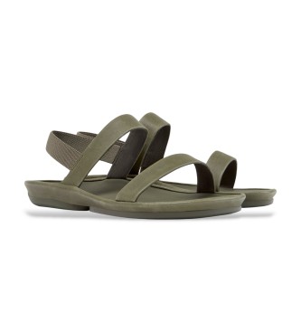 Camper Leather Sandals Right Isla green