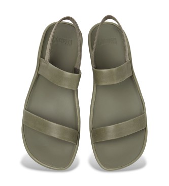 Camper Leather Sandals Right Isla green
