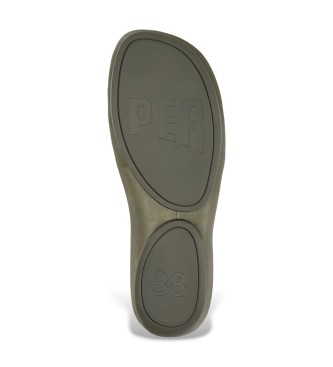 Camper Leather Sandals Right Isla green
