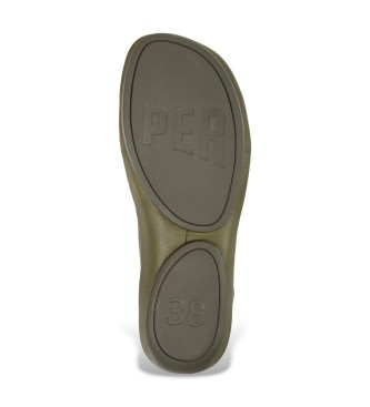 Camper Leather Sandals Right Isla green
