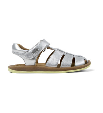 Camper Sandalias de piel Bicho plateado