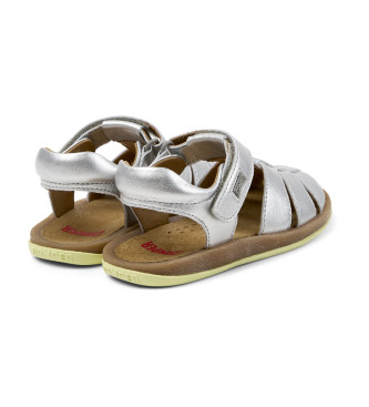 Camper Sandalias de piel Bicho plateado