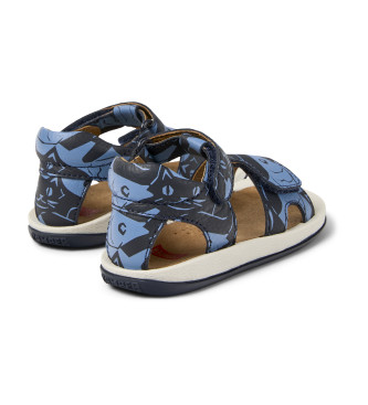 Camper Sandales en cuir Bicho Twins bleu