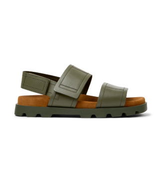 Camper Brutus green leather sandals