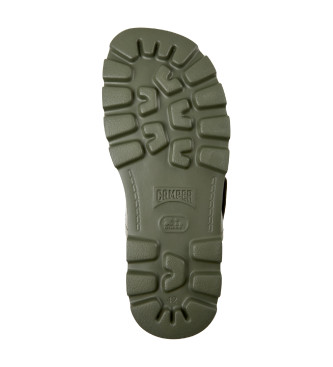 Camper Brutus green leather sandals