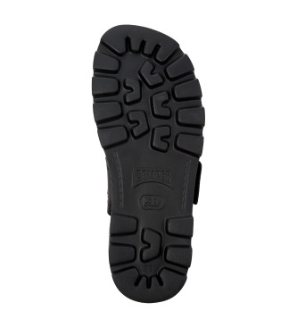 Camper Sandlias de couro Brutus preto, branco