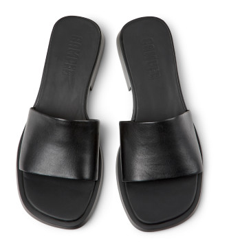 Camper Dana Ledersandalen schwarz