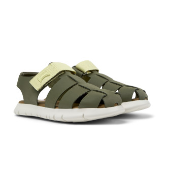 Camper Sandalias de piel Oruga verde