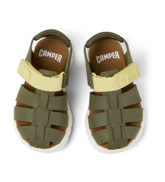 Camper Sandales en cuir Caterpillar vertes