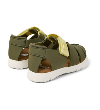 Camper Sandales en cuir Caterpillar vertes