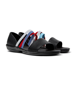 Camper Sandalias de piel Right Nina Twins negro