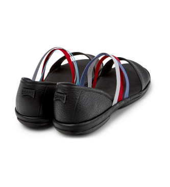 Camper Sandalias de piel Right Nina Twins negro