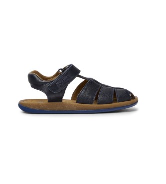 CAMPER Sella Hypnos/Bicho RY Abeja-Ombra sandálias de couro da marinha