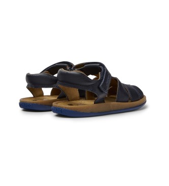 CAMPER Sella Hypnos/Bicho RY Abeja-Ombra sandálias de couro da marinha