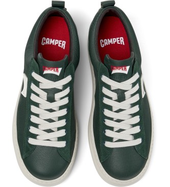 Camper Baskets en cuir vert Runner Four