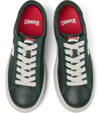 Camper Sapatilhas de couro verde Runner Four