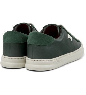 Camper Sapatilhas de couro verde Runner Four