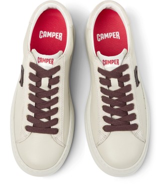 Camper Baskets en cuir beige Runner Four