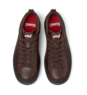 Camper Usnjene športne copate Runner Four brown