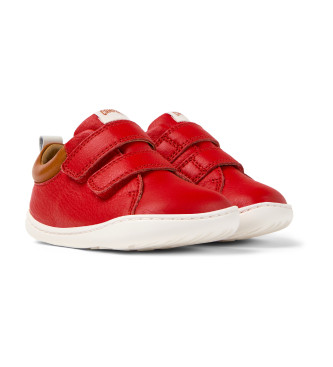 Camper Chaussures Peu Cami en cuir rouge