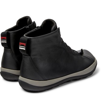 Camper Peu Pista GM Leder Turnschuhe schwarz