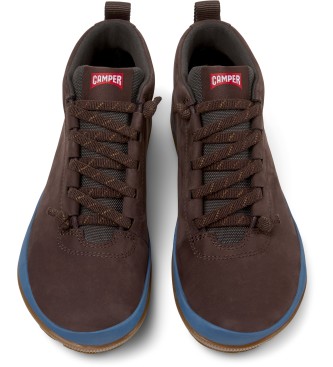 Camper Peu Pista Gm Braun Leder Turnschuhe