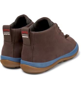 Camper Peu Pista Gm Braun Leder Turnschuhe