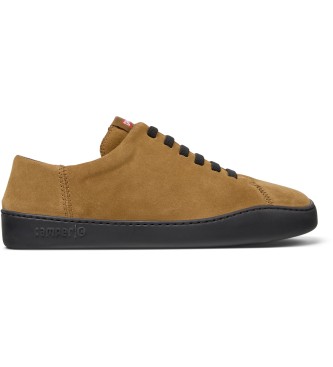 Camper Sapatos Peu Touring em pele castanha
