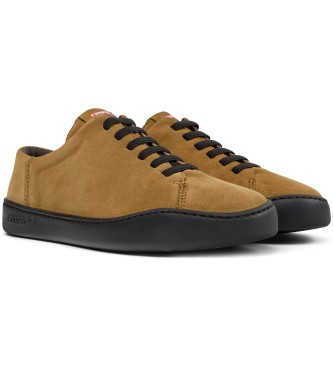 Camper Sapatos Peu Touring em pele castanha