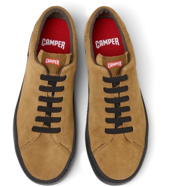 Camper Sapatos Peu Touring em pele castanha