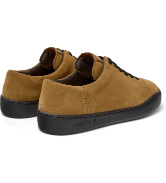 Camper Sapatos Peu Touring em pele castanha