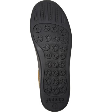 Camper Sapatos Peu Touring em pele castanha