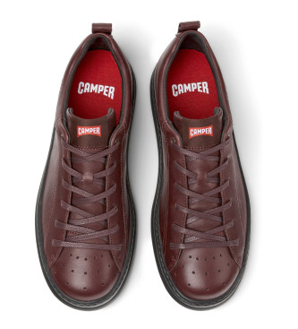 Camper Baskets Runner Four en cuir bordeaux