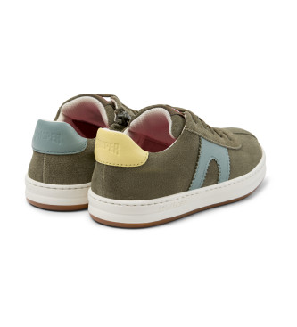 Camper Chaussures en cuir vertes Runner Four Twins