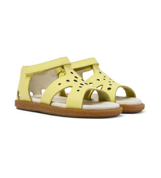 Camper Twins Leather Sandals yellow