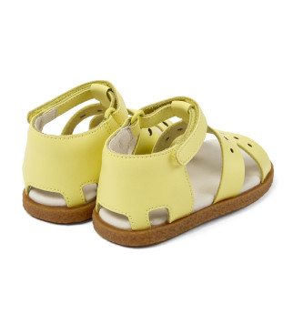 Camper Skórzane sandały Twins żółte