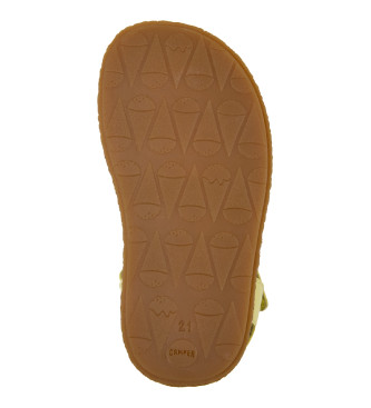 Camper Twins Leather Sandals yellow