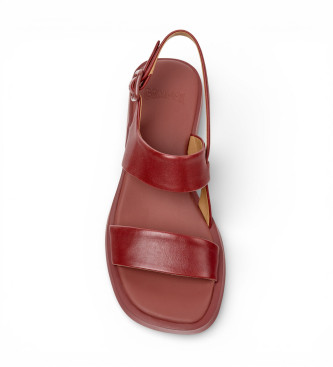 Camper Bordowe skórzane sandały Dana