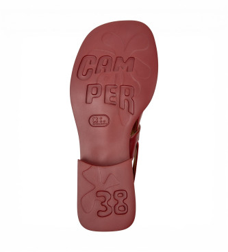 Camper Bordowe skórzane sandały Dana