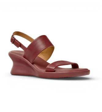 Camper Leather Sandals Louise burgundy