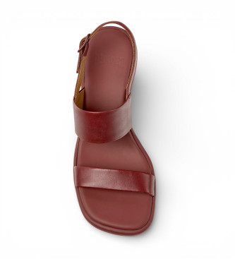 Camper Leather Sandals Louise burgundy
