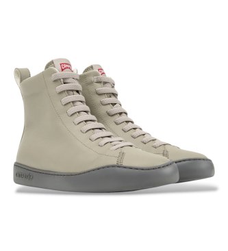 Camper Leather ankle boot sneakers Peu Touring in beige