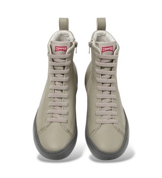 Camper Leather ankle boot sneakers Peu Touring in beige