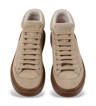 Camper Buty typu botki damskie ze skóry Runner Twentyfive beżowe