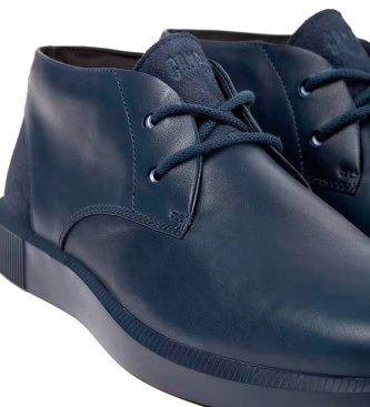 Camper Bill navy leather trainers