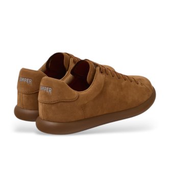 Camper Pelotas Soller brown leather sneakers