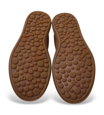Camper Pelotas Soller brown leather sneakers