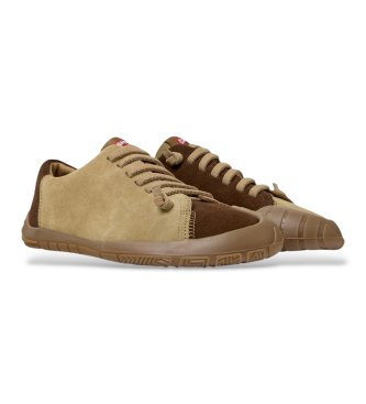 Camper Sapatilhas de pele Peu Path+ Twins castanho